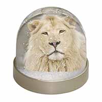 White Lion Snow Globe Photo Waterball