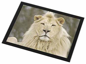 White Lion Black Rim High Quality Glass Placemat