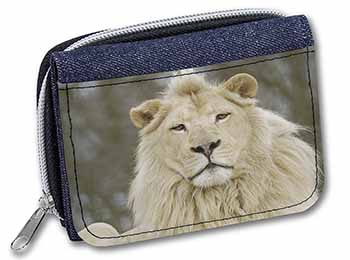 White Lion Unisex Denim Purse Wallet