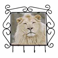 White Lion Wrought Iron Key Holder Hooks