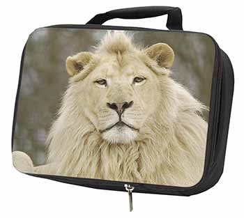 White Lion Black Insulated School Lunch Box/Picnic Bag