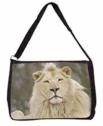 White Lion Large Black Laptop Shoulder Bag School/College