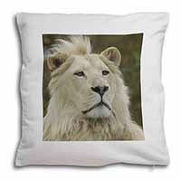 White Lion Soft White Velvet Feel Scatter Cushion