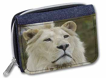 White Lion Unisex Denim Purse Wallet