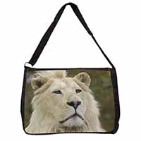 White Lion Large Black Laptop Shoulder Bag School/College