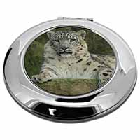 Beautiful Snow Leopard Make-Up Round Compact Mirror