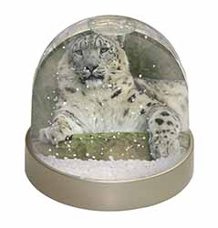 Beautiful Snow Leopard Snow Globe Photo Waterball