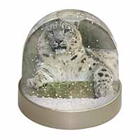 Beautiful Snow Leopard Snow Globe Photo Waterball