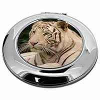 White Tiger Make-Up Round Compact Mirror - Advanta Group®