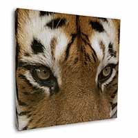 Face of a Bengal Tiger Square Canvas 12"x12" Wall Art Picture Print