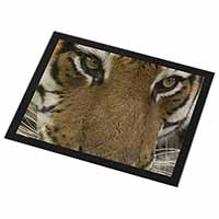 Face of a Bengal Tiger Black Rim High Quality Glass Placemat