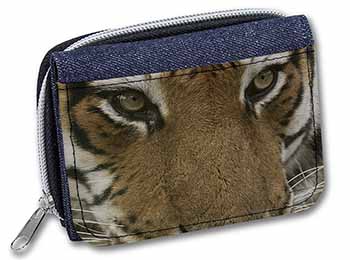 Face of a Bengal Tiger Unisex Denim Purse Wallet