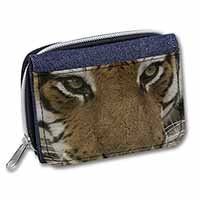 Face of a Bengal Tiger Unisex Denim Purse Wallet