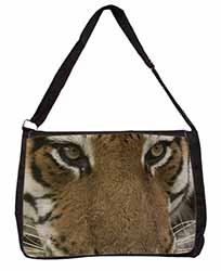 Face of a Bengal Tiger Large Black Laptop Shoulder Bag School/College