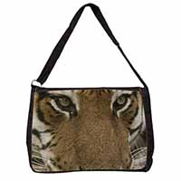 Face of a Bengal Tiger Large Black Laptop Shoulder Bag School/College