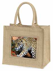Jaguar Natural/Beige Jute Large Shopping Bag
