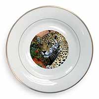 Jaguar Gold Rim Plate Printed Full Colour in Gift Box