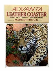 Jaguar Single Leather Photo Coaster