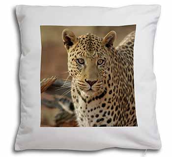 Leopard Soft White Velvet Feel Scatter Cushion