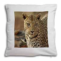 Leopard Soft White Velvet Feel Scatter Cushion