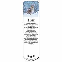 Wild Lynx in Snow Bookmark, Book mark, Printed full colour