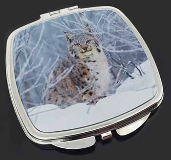 Wild Lynx in Snow Make-Up Compact Mirror