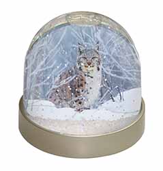 Wild Lynx in Snow Snow Globe Photo Waterball