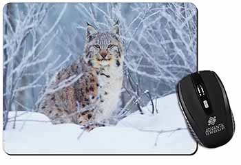 Wild Lynx in Snow Computer Mouse Mat