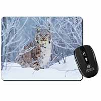 Wild Lynx in Snow Computer Mouse Mat