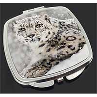Snow Fall Leopard Make-Up Compact Mirror