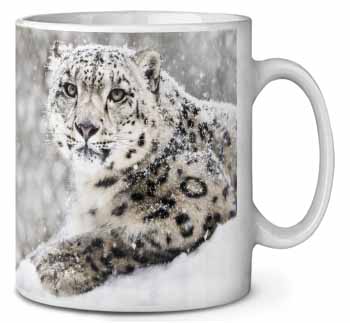 Snow Fall Leopard Ceramic 10oz Coffee Mug/Tea Cup