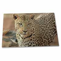 Large Glass Cutting Chopping Board Leopard