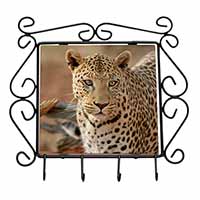 Leopard Wrought Iron Key Holder Hooks