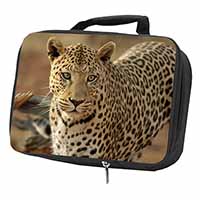 Leopard Black Insulated School Lunch Box/Picnic Bag