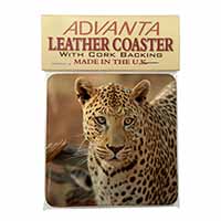 Leopard Single Leather Photo Coaster