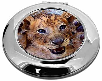 Cute Lion Cub Make-Up Round Compact Mirror
