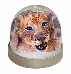 Cute Lion Cub Snow Globe Photo Waterball