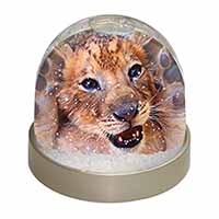 Cute Lion Cub Snow Globe Photo Waterball