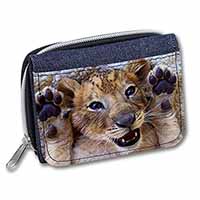 Cute Lion Cub Unisex Denim Purse Wallet
