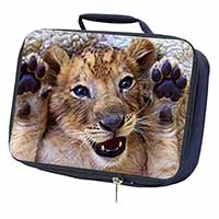 Cute Lion Cub Navy Insulated School Lunch Box/Picnic Bag