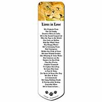 Lions in Love Bookmark, Book mark, Printed full colour