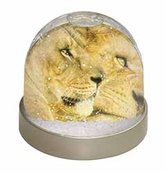 Lions in Love Snow Globe Photo Waterball