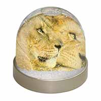 Lions in Love Snow Globe Photo Waterball