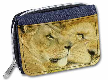 Lions in Love Unisex Denim Purse Wallet