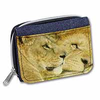 Lions in Love Unisex Denim Purse Wallet