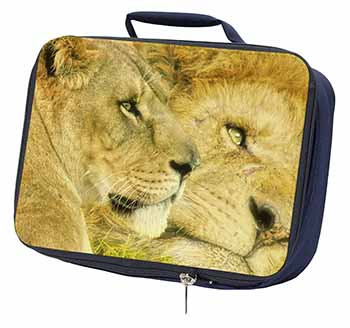 Lions in Love Navy Insulated School Lunch Box/Picnic Bag