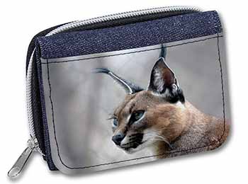 Lynx Caracal Unisex Denim Purse Wallet