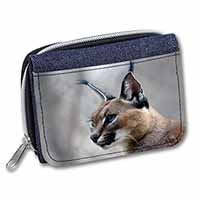 Lynx Caracal Unisex Denim Purse Wallet