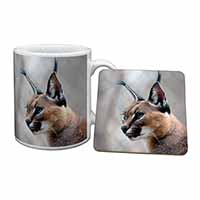 Lynx Caracal Mug and Coaster Set