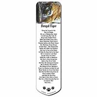 Tiger in Snow Bookmark, Book mark, Printed full colour